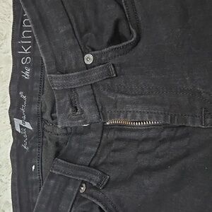 7 For All Mankind Black Skinny Jeans Size 26